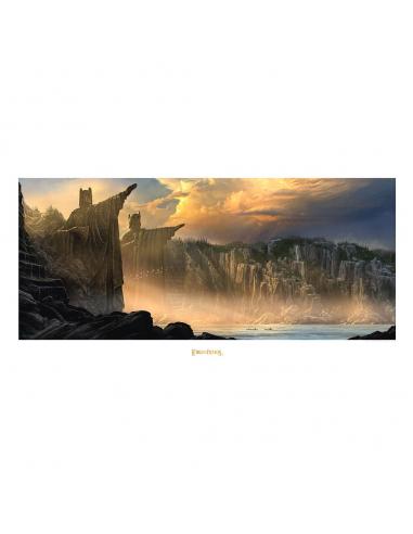 El Señor de los Anillos Litografia The Argonath - Pillars of the Kings 59 x 30 cm