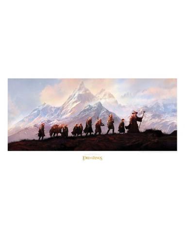 El Señor de los Anillos Litografia The Fellowship of the Ring: 20th Anniversary 59 x 30 cm