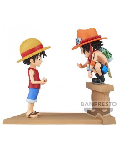 Figura Monkey D Luffy & Portgas D Ace World Collectable Log Stories One Piece 8cm