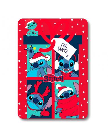 Manta polar Navidad Stitch Disney