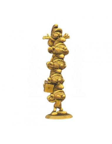 Los Pitufos Estatua Resina Smurfs Column Gold Limited Edition 50 cm
