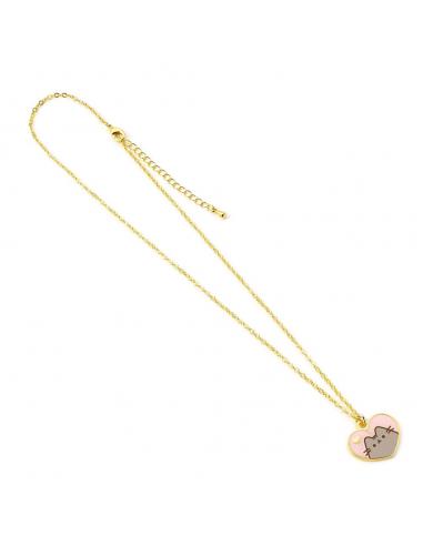 Pusheen Collar con Colgante Pink and Gold Heart
