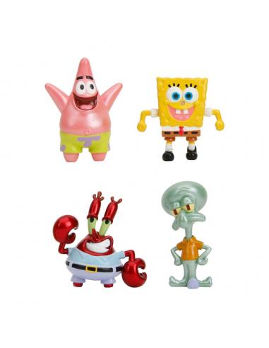 Bob Esponja Pack de 4 Figuras Nano Metalfigs Diecast Wave 1 4 cm
