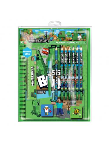 Minecraft Juego de 12 Piezas Para Escribir A4 Bumper