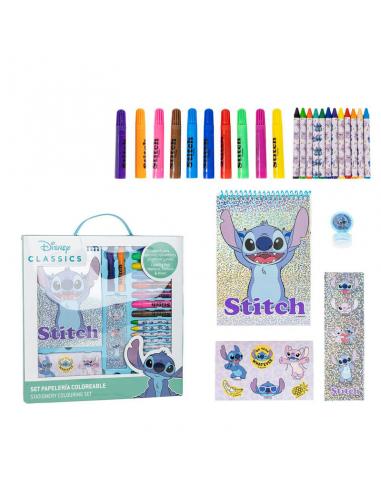 Set papeleria coloreable Stitch Disney