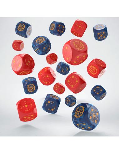 Crosshairs Compact D6 Pack de Dados Cobalt&Red (20)