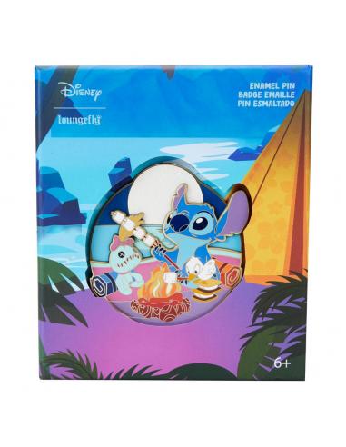 Disney by Loungefly Chapas esmaltadas 3" Collector Box Lilo& Stitch Camping Cuties Surtido (12)