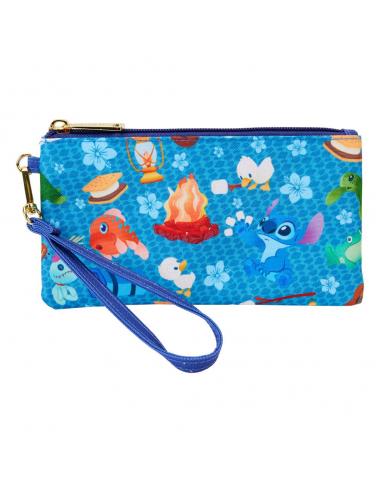 Disney by Loungefly Monedero Lilo & Stitch Camping Cuties AOP Wristlet