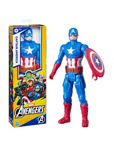 Figura Capitan America Deluxe Titan Hero Vengadores Avengers Marvel 30cm