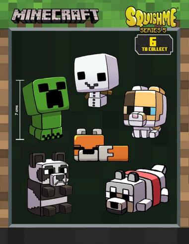 Minecraft Figuras Antiestrés Squishme 7 cm Series 5 Expositor (16)