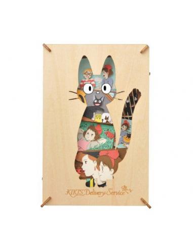 Nicky, la aprendiz de bruja Paper Model Kit Paper Theater Wood Style Silhouette Jiji