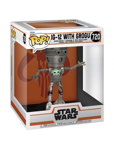 Funko POP Deluxe Star Wars The Mandalorian IG-12 with Grogu