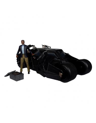 DC Multiverse Vehículo Tumbler with Lucuis Fox (The Dark Knight) (Gold Label)