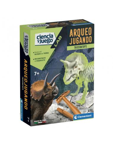 Juego Arqueojugando Triceratops fosforescente