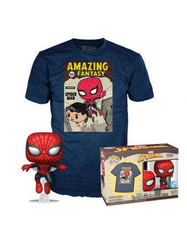 Set Funko POP &#38; Tee Marvel Spiderman Comic Cover