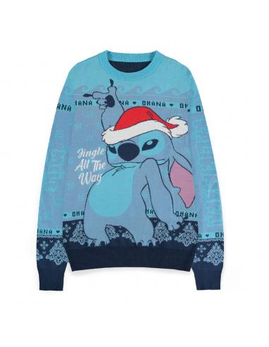 Lilo & Stitch Sweatshirt Christmas Jumper Stitch Blue talla M
