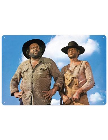Bud Spencer & Terence Hill Placa de Chapa Blue Sky 20 x 30 cm