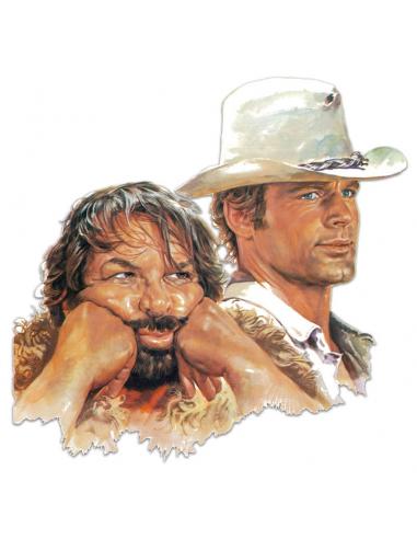 Bud Spencer & Terence Hill Placa de Chapa 3D Bud & Terence 45 x 45 cm
