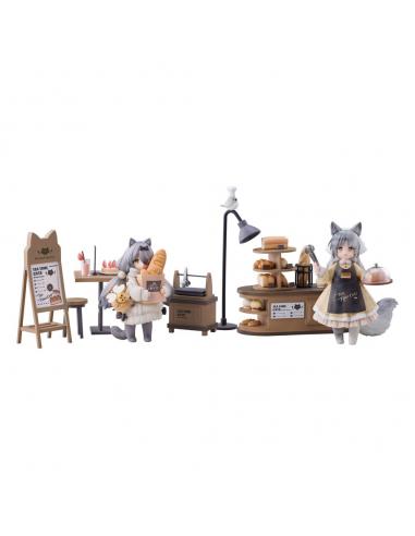 Decorated Life Collection Estatua PVC Tea Time Cats - Cat Town Bakery Staff & Customer Set 12 cm