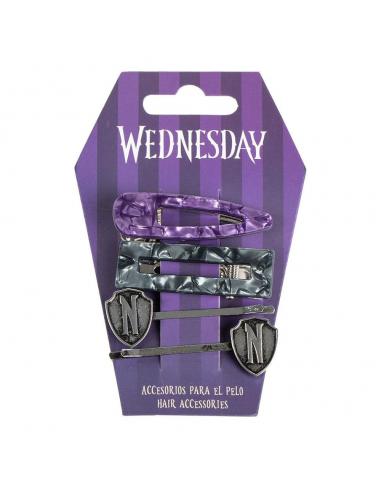 Wednesday Pack de 4 Accesorios para el pelo Pruple & Black