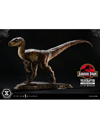 Jurassic Park Estatua Prime Collectibles 1/10 Velociraptor Closed Mouth 19 cm