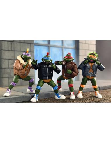 Tortugas Ninja (Cartoon) Figuras Paquete de 4 Punk Turtles 18 cm