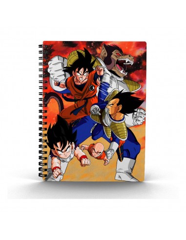 Dragon Ball Libreta Efecto 3D Goku vs Vegeta