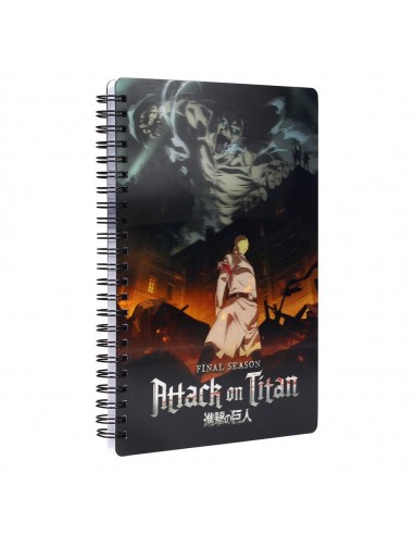 Attack on Titan Libreta Efecto 3D Titan