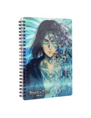 Attack on Titan Libreta Efecto 3D Blue