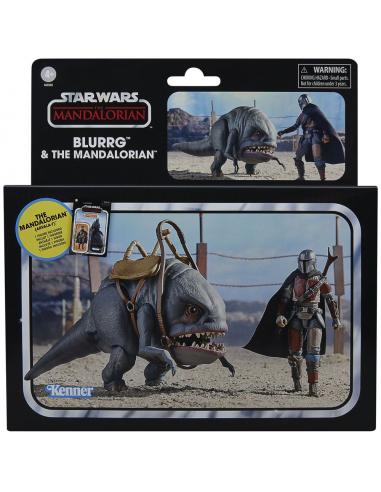 Set 2 figuras Blurrg & Mandalorian - The Mandalorian Star Wars 9,5cm