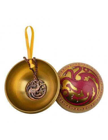 Game of Thrones Bola de Navidad con collar Targaryen