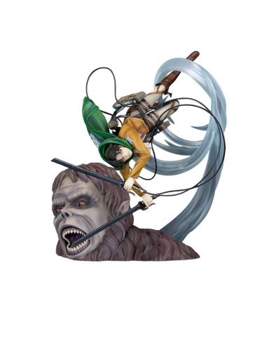 Attack on Titan Estatua PVC 1/7 Levi vs Beast Titan Ver. 28 cm