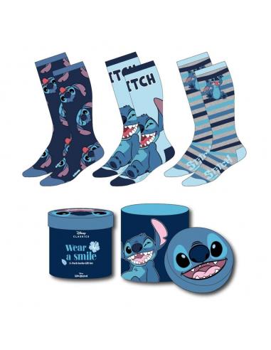Lilo & Stitch Pack de 3 Pares de calcetines Crazy Stitch 36-43