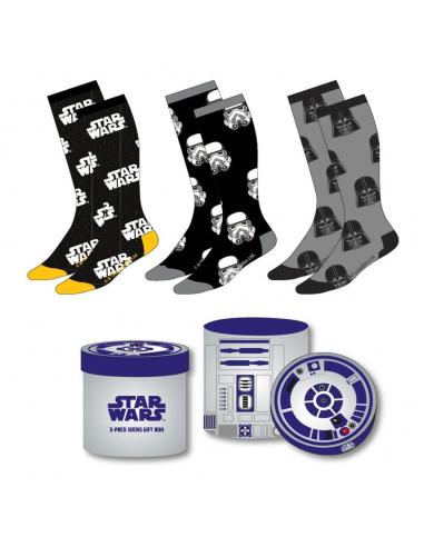 Star Wars Pack de 3 Pares de calcetines 38-45