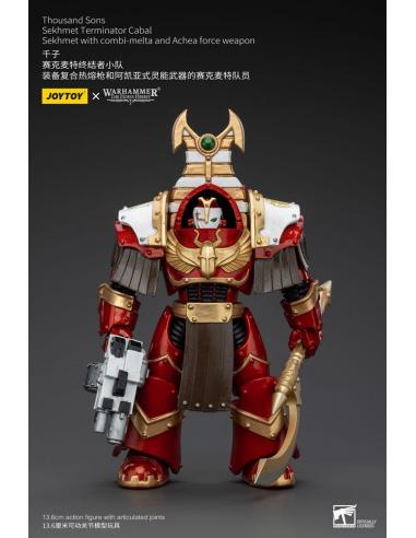 Warhammer The Horus Heresy Figura 1/18 Thousand Sons Sekhmet Terminator Cabal Sekhmet with Combi-Melta and Achea Force Weapon 14