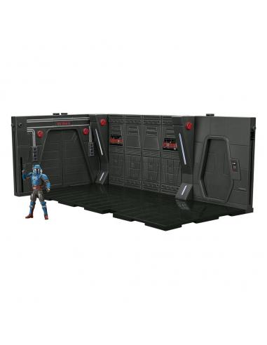 Star Wars: The Mandalorian Vintage Collection Tantive IV Hallway con figura de Mandalorian Privateer 10 cm