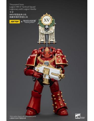 Warhammer The Horus Heresy Figura 1/18 Thousand Sons Legion MK IV Tactical Squad Legionary with Legion Vexilla 12 cm
