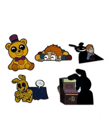 Five Nights at Freddy's Chapas esmaltadas Set Into the Pit 3 cm (6)