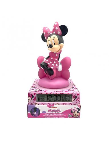 Lampara 3D con despertador Minnie Disney