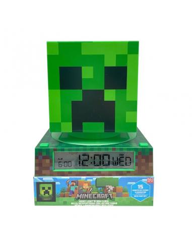 Lampara 3D con despertador Minecraft