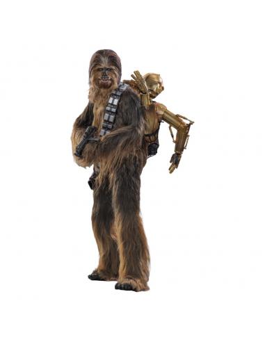 Star Wars Episode V Figura Movie Masterpiece 1/6 Chewbacca with Disassembled C-3PO 36 cm