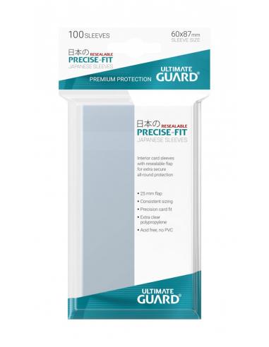 Ultimate Guard Precise-Fit Sleeves Fundas con cierre reutilizable Tamaño Japonés Transparente (100)