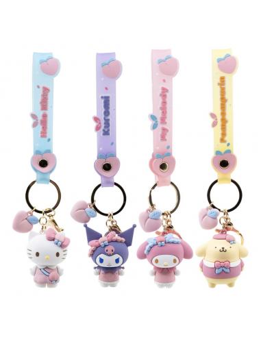 Sanrio Llaveros Peach Series Hello Kitty and Friends Expositor (12)