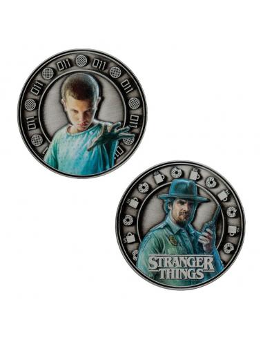 Stranger Things Moneda Eleven & Hopper 4 cm