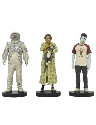 Set 3 figuras Cat Lady, Space Man &#38; Hot Dog Champion Waiting Room Beetlejuice Beetlejuice 10cm