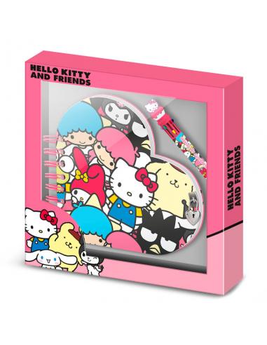 Set diario + boligrafo Friends Hello Kitty