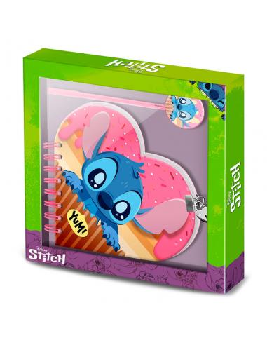 Set diario + boligrafo Stitch Disney