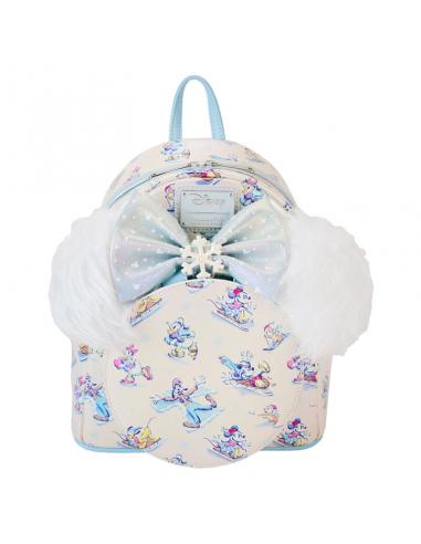 Set Mochila + Diadema orejas Winter Wonderland Mickey and Friends Disney Loungefly 26cm