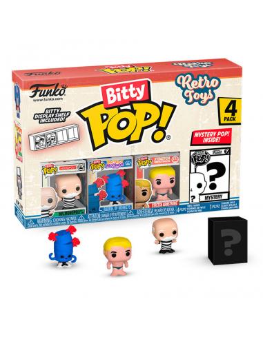 Blister 4 figuras Bitty POP Retro Toys Monopoly