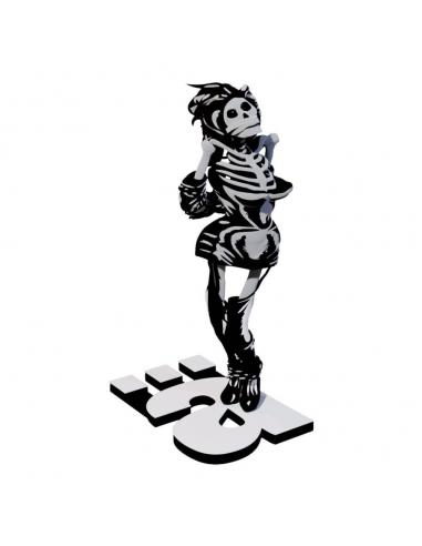 Die Ärzte Estatua a 1/10 Gwendoline Skelett 17 cm